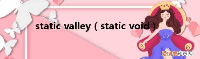 static void static valley