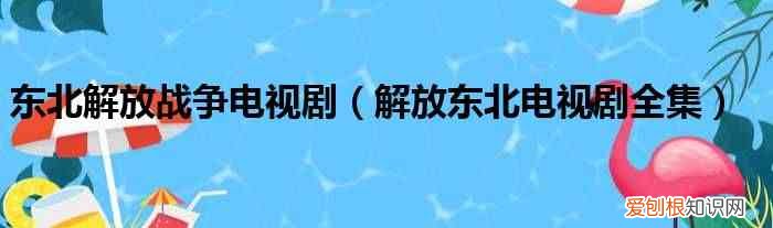 解放东北电视剧全集 东北解放战争电视剧