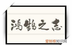 鸿鹄之志怎么读