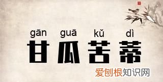 甘瓜苦蒂的下一句