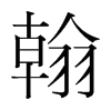 翰怎么读，“瀚”字去掉三点水是什么字？怎么念？如题？