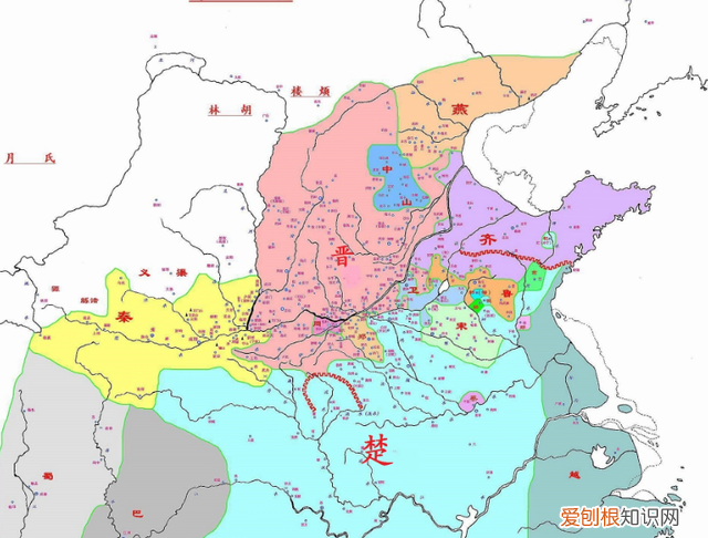 秦楚齐燕赵魏韩分别是指哪些地方