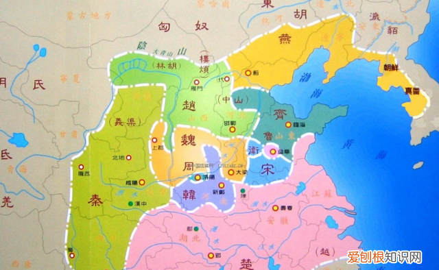 秦楚齐燕赵魏韩分别是指哪些地方