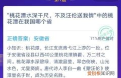 蚂蚁庄园今日答案桃花潭正确答案解析 桃花潭水深千尺的桃花潭在哪个省