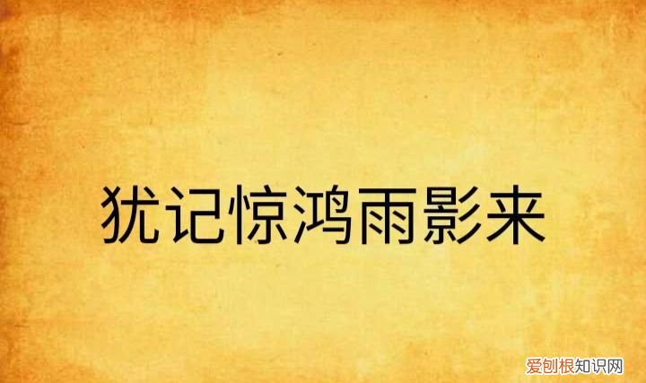 犹记惊鸿照影是悲剧吗