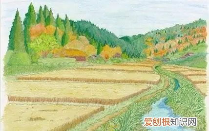 田野怎么画，秋天的古诗插图怎么画