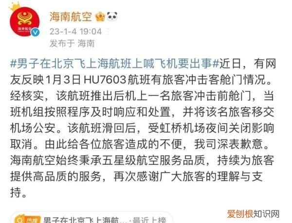 男子大喊冲击客机前舱门