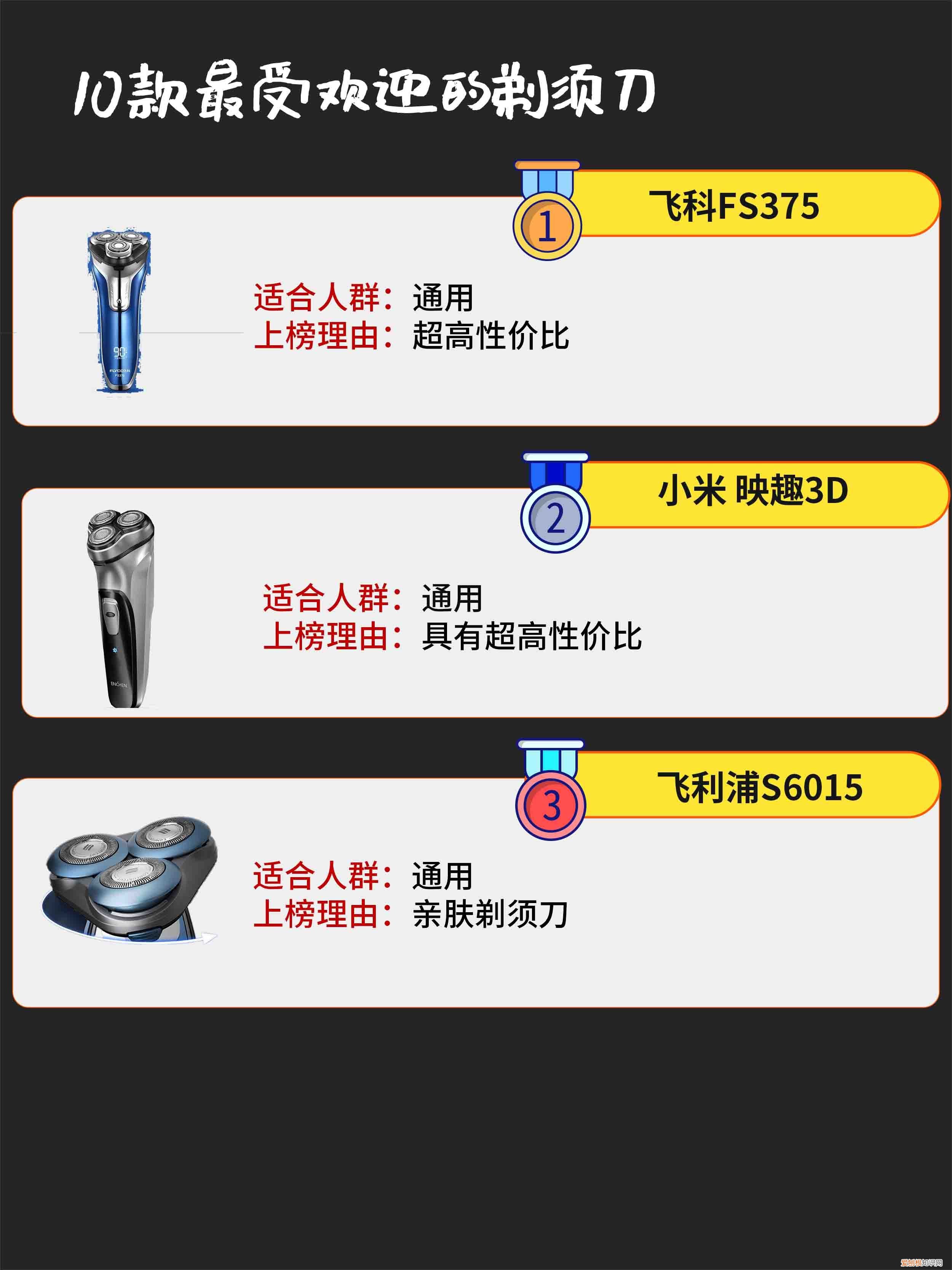 10款最值得入手的电动剃须刀盘点 剃须刀排行榜
