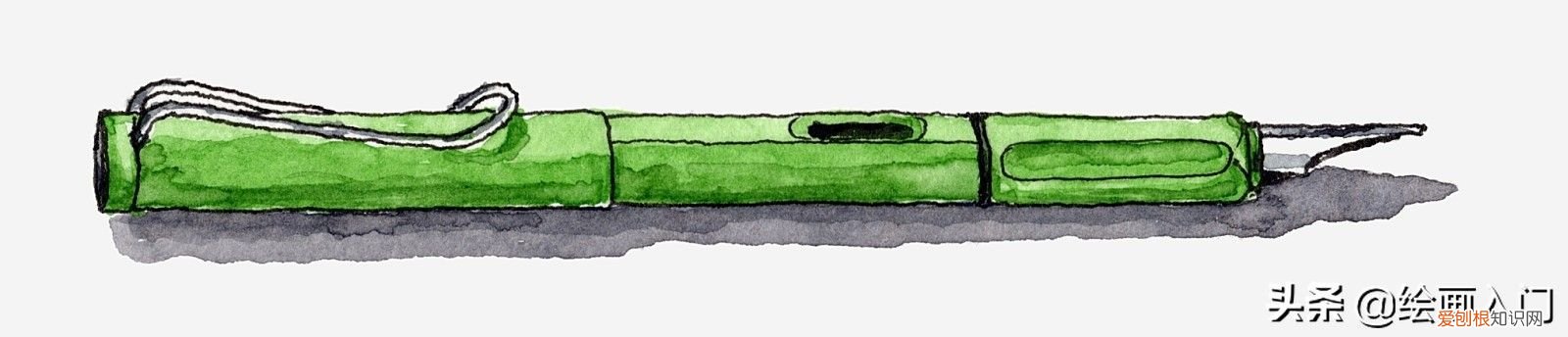 速写本上的钢笔淡彩欧洲风情建筑 钢笔建筑速写