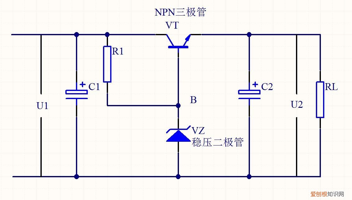 三极管稳压电路的原理与分析 稳压三极管