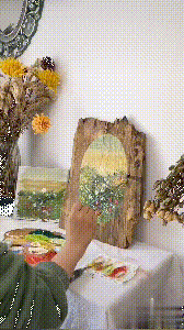 浪漫丙烯画出人间温柔 丙烯颜料画