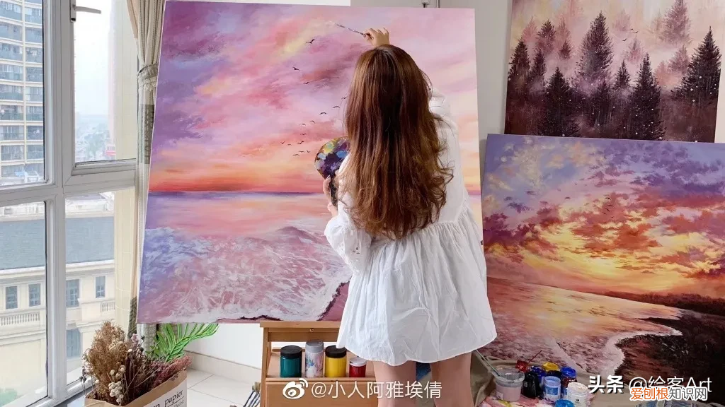 浪漫丙烯画出人间温柔 丙烯颜料画