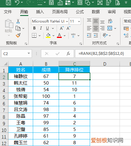 rank函数怎么用？Excel排位函数RANK的使用方法