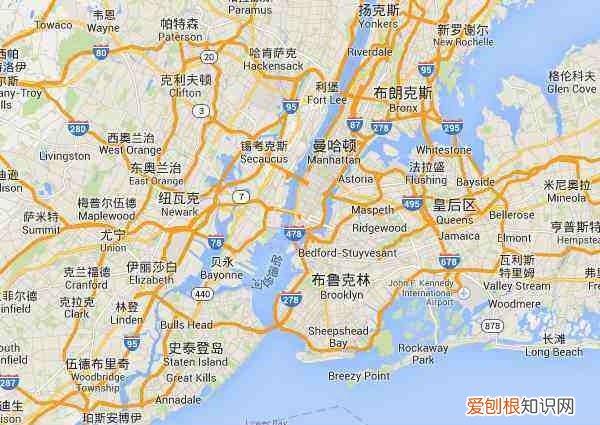 美国纽约州地图高清版大图,纽约各区地图