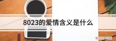 8023的爱情含义是什么，爱情数字439是什么意思