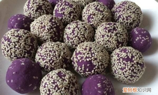 紫薯球怎么做，自己在家怎么做紫薯