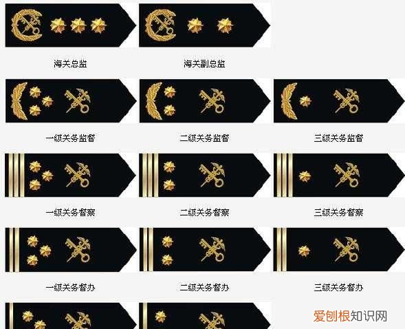 军衔 警衔 关衔 外交衔