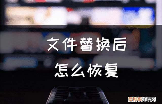 文件替换后怎么恢复,恢复被覆盖的文件数据