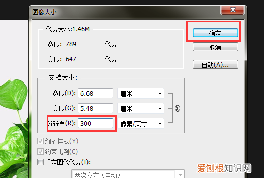 如何调节ps的分辨率