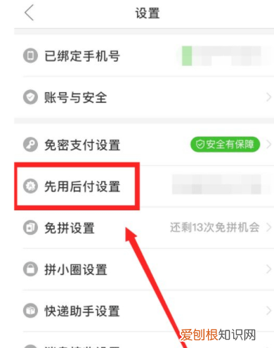 怎么关闭拼多多先用后付设置