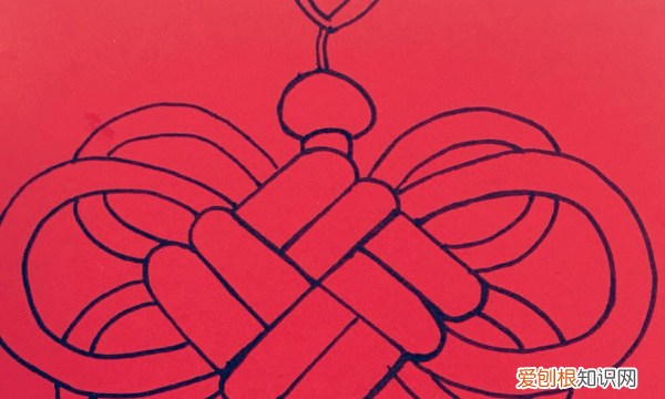 如何画中国结，怎么画红色中国结