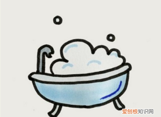 简单的浴缸怎么画，二年级美术洗澡怎么画很简单