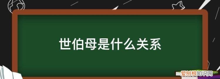 世伯母是什么关系，叔公和侄媳属于什么亲属关系