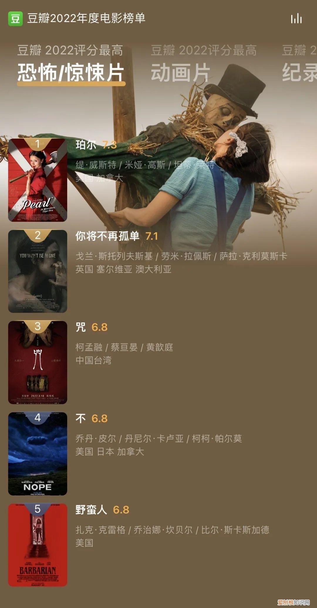 豆瓣排名前50电影恐怖片