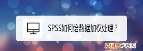 SPSS如何对变量加权