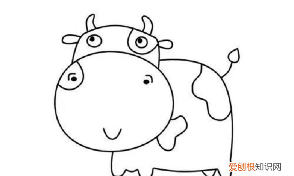 怎么简笔画牛奶，画牛的步骤与方法