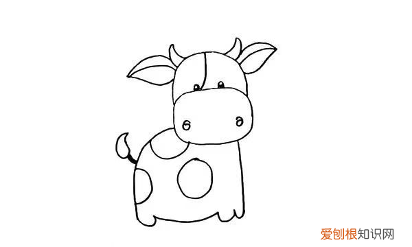 怎么简笔画牛奶，画牛的步骤与方法