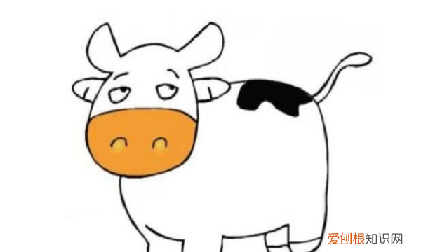 怎么简笔画牛奶，画牛的步骤与方法