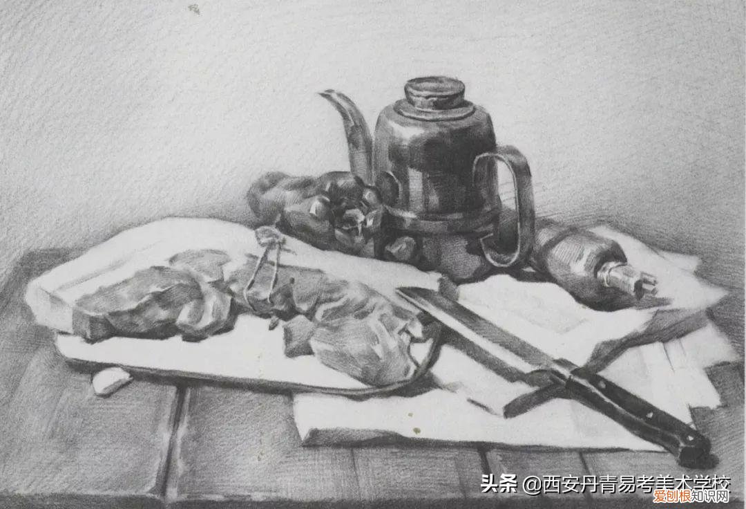 静物素描图片权多种静物组合步骤详解，超详细)