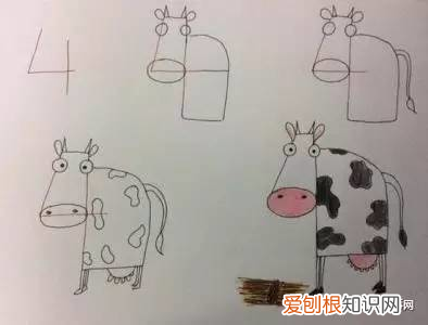 用数字画一只牛简笔画