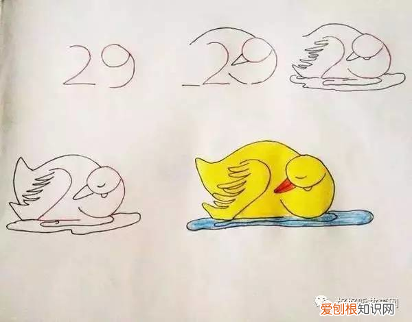 用数字画一只牛简笔画