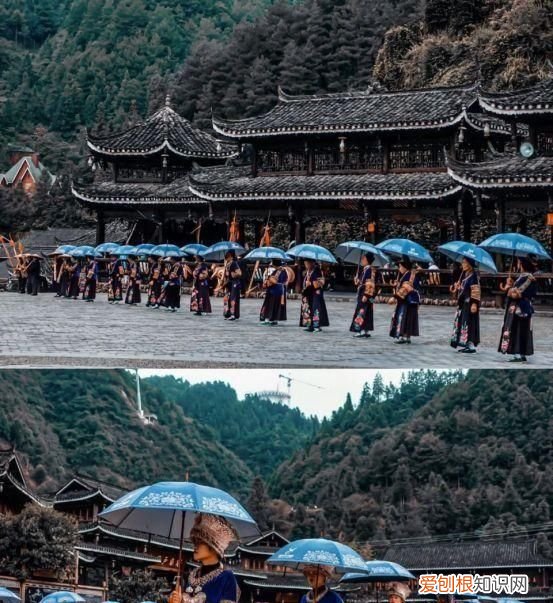 中国苗族第一寨西江千户苗寨,坐落在