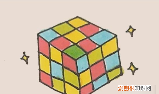怎么画魔方的彩铅简笔画，伽罗魔方的样子怎么画的