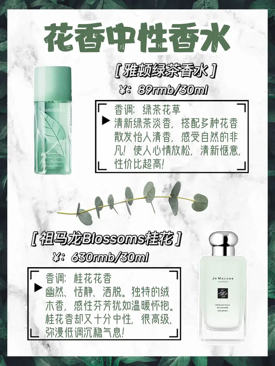 中性香水合集：平价小众vs大牌