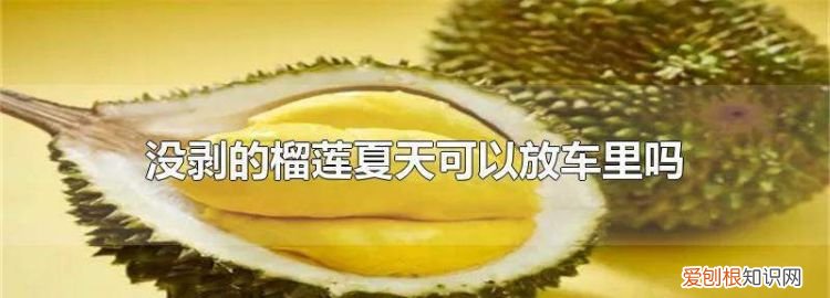 没剥的榴莲夏天可以放车里吗