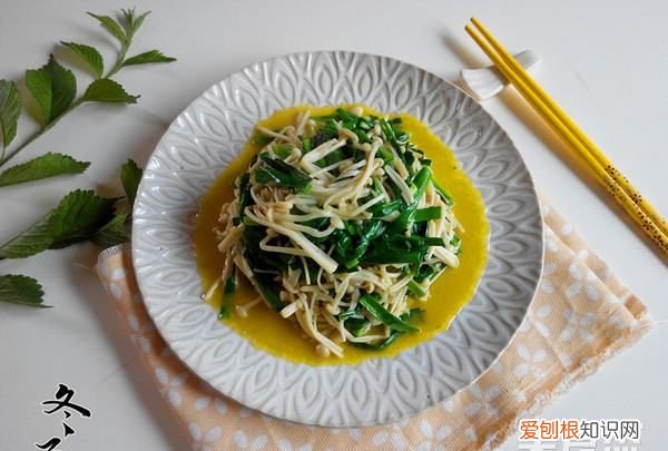 金针菇炒韭菜家常做法,韭菜金针菇怎么炒好吃
