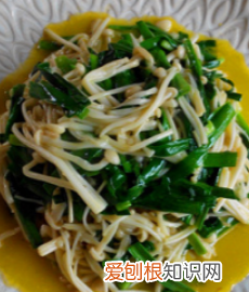 金针菇炒韭菜家常做法,韭菜金针菇怎么炒好吃
