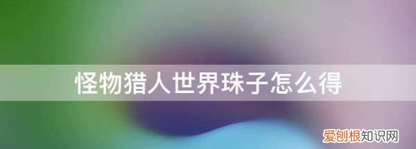 怪物猎人世界达人珠怎么刷,怪物猎人世界达人珠怎么出和看破