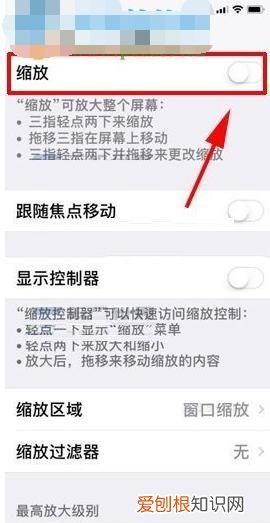 苹果手机缩放怎么关闭