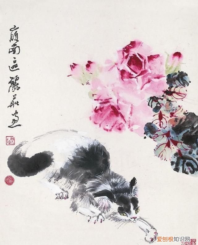 他笔下的孔雀千姿百态