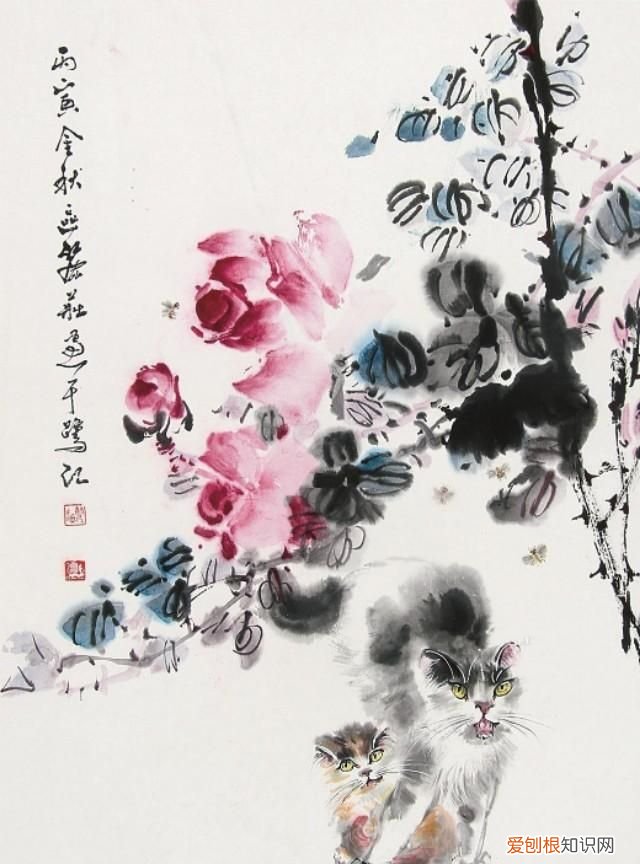 他笔下的孔雀千姿百态