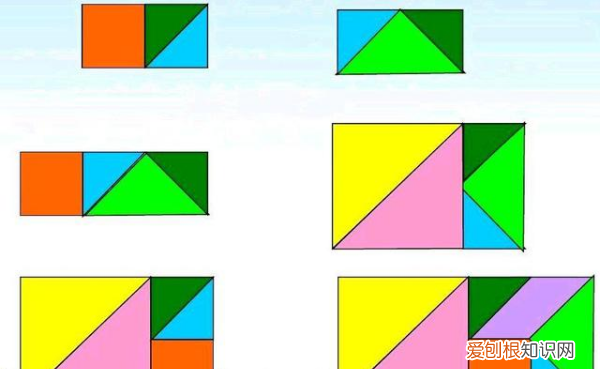 七巧板怎么弄长方形，如何用七巧板拼长方形图片