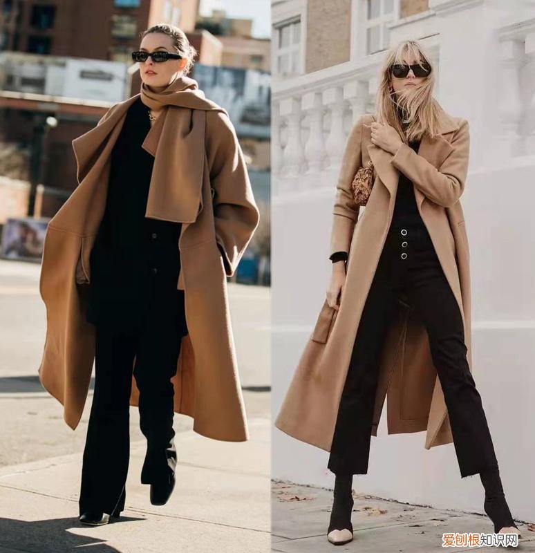 驼色大衣搭配图片
