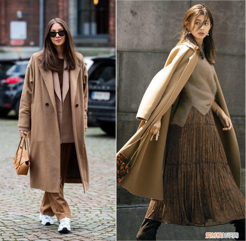 驼色大衣搭配图片