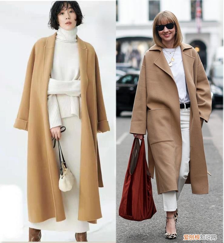 驼色大衣搭配图片