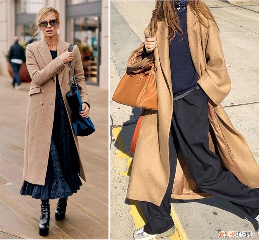 驼色大衣搭配图片